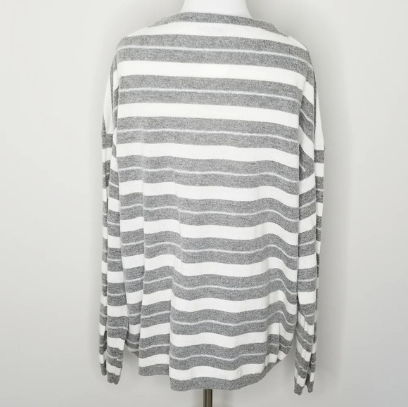 NWT AllSaints Cassia Gray Stripe Sweater XS - Picture 4 of 9